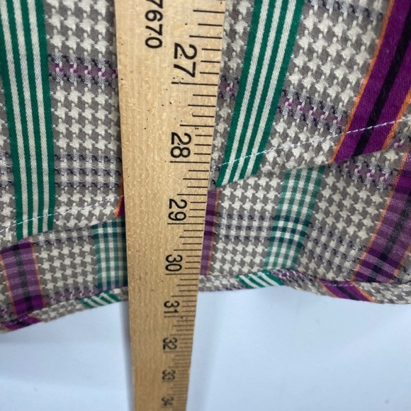 Robert Graham Flip Cuff Shirt XL Long Sleeve Button Down Plaid Multicolor VTG - Picture 8 of 11
